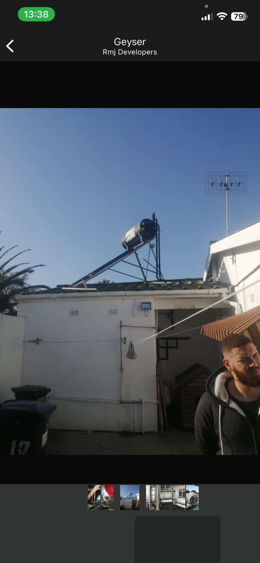 Roof geyser installation project